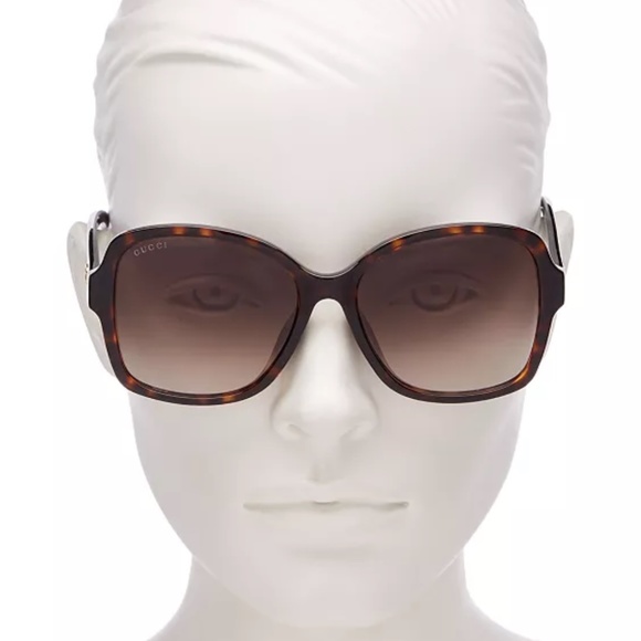 GUCCI Tortoise Shell Square Sunglasses / GG0765S - Picture 2 of 15